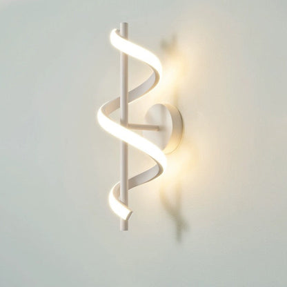 Spiral Hardware Aluminum Silicone LED Wall Sconce Lamp