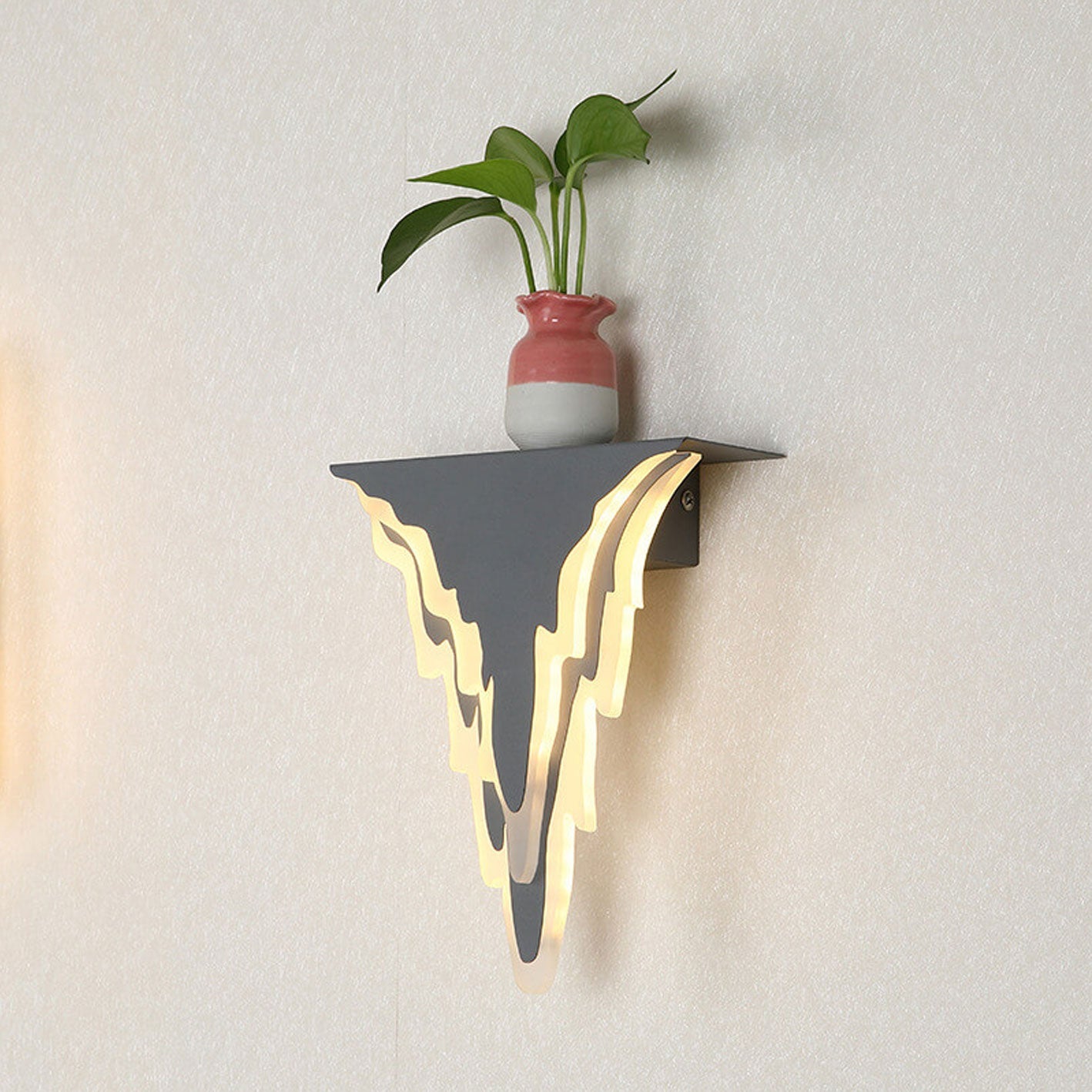 Iron Art Acrylic Irregular Shape Indoor Wall Sconce Lamp