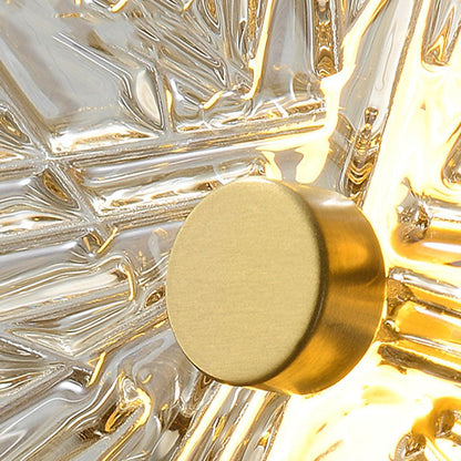 Modern Minimalist Round Glass Copper LED Wall Sconce Lamp