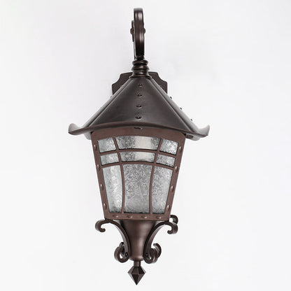 Waterproof Glass Cone Cylinder 1-Light Wall Sconce Lamp