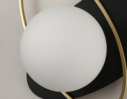 Glass Staggered Overlap Design 1-Light Wall Sconce Lamp