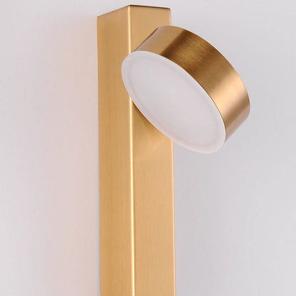Hardware Acrylic Rotatable Round Shade LED Wall Sconce Lamp