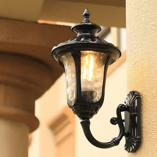 Waterproof Glass Lampshade 1-Light Outdoor Wall Sconce Lamp