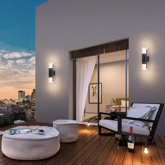 Simplicity Aluminum Acrylic LED Outdoor Wall Sconce Lamp
