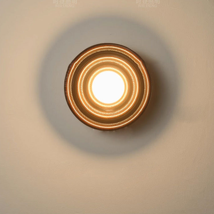 Japanese Ring Glass Ball Shade 1-Light Wall Sconce Lamp