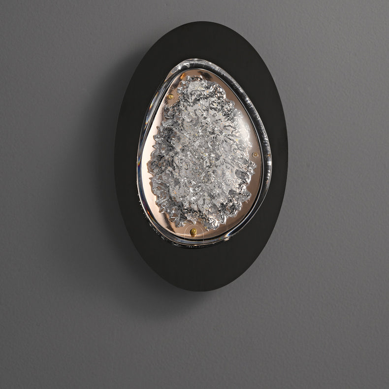 Irregular Oval Hardware Acrylic LED Wall Sconce Lamp