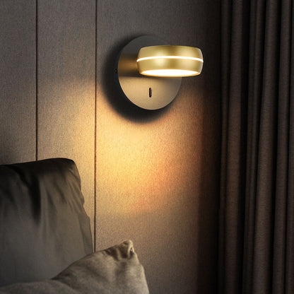 Round Rectangle Aluminum Iron PS LED Wall Sconce Lamp