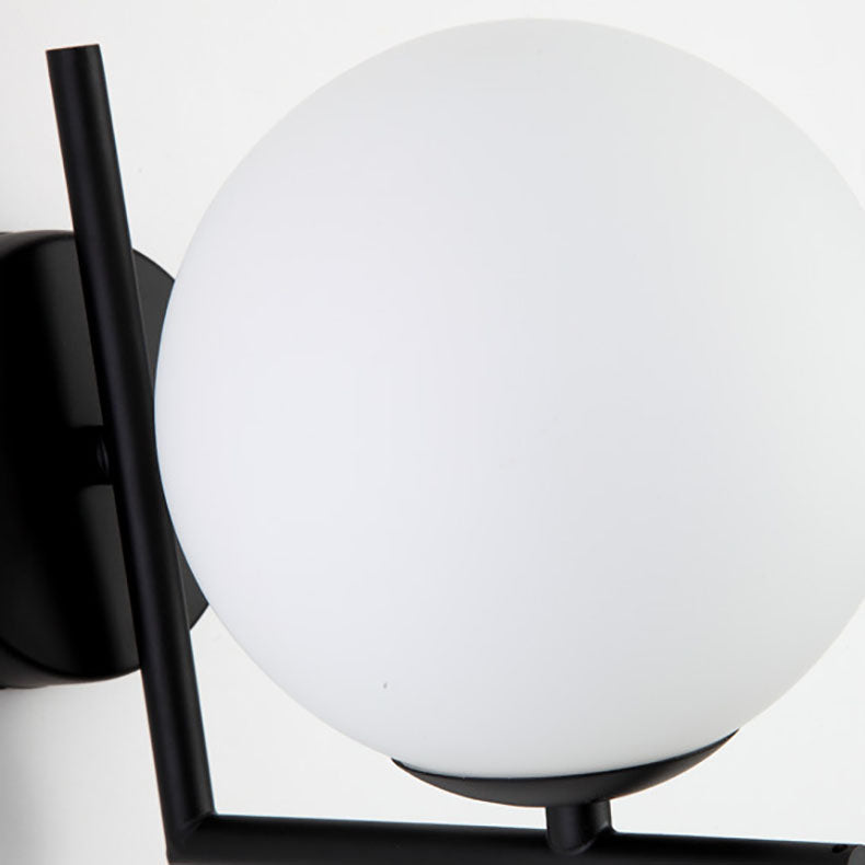 Nordic Metal Glass Ball 1-Light Wall Sconce Lamp