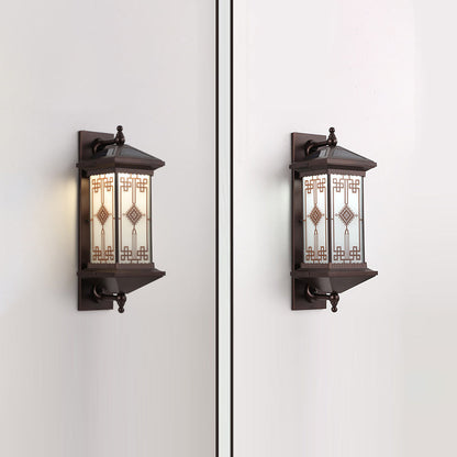 Chinese Knot Pattern LED Waterproof Solar Wall Sconce Lamp