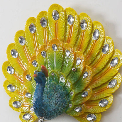 European Crystal Peacock Shape 1-Light Wall Sconce Lamp