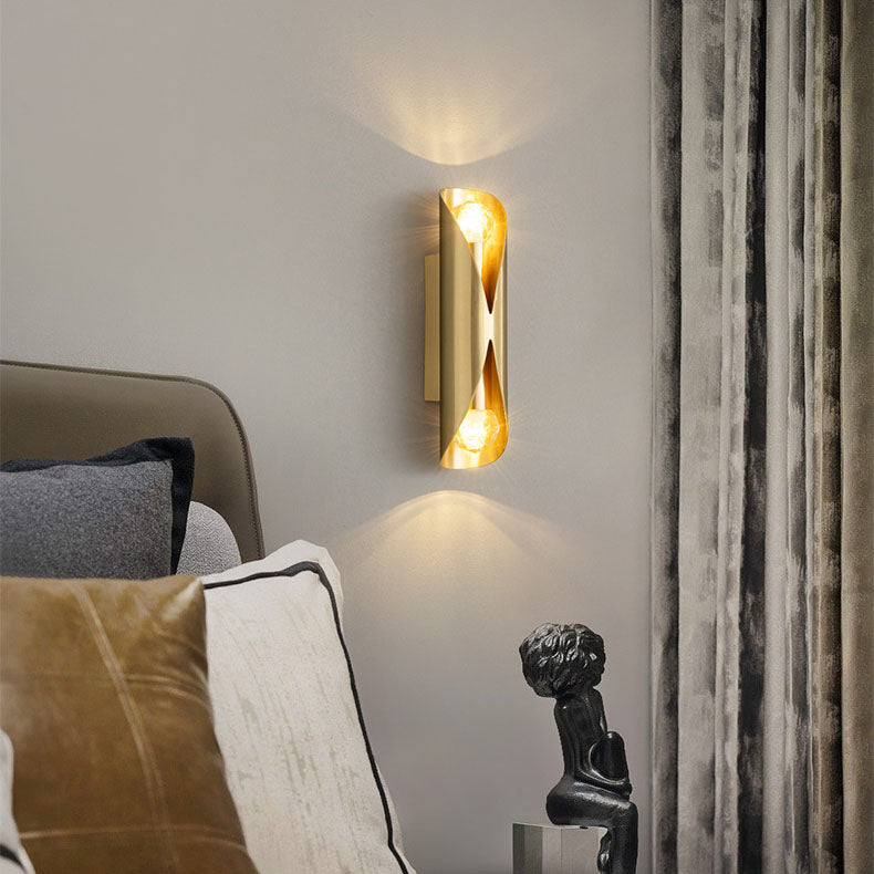 Light Luxury Long All Copper 2-Light Wall Sconce Lamp