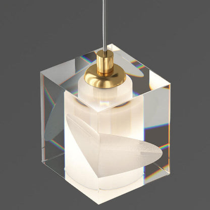 Luxury Cube H65 Brass Acrylic 1-Light Wall Sconce Lamp