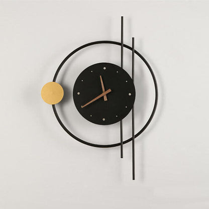 Modern Nordic Iron Creative Clock LED Wall Sconce Lamp