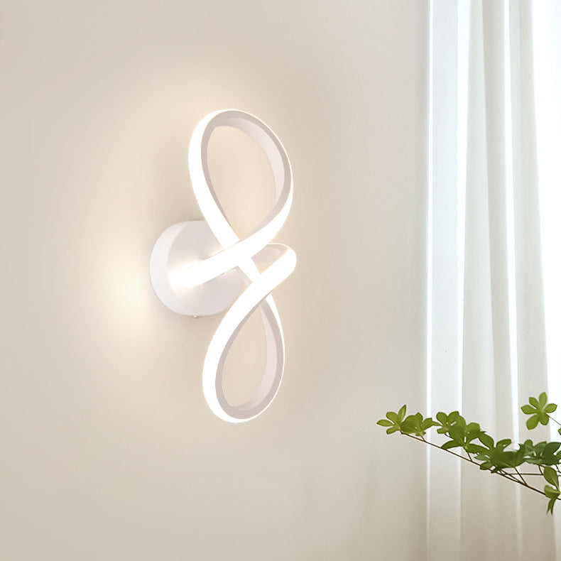 Creative Spiral Ring Iron Silicone LED Wall Sconce Lamp
