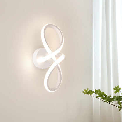 Creative Spiral Ring Iron Silicone LED Wall Sconce Lamp