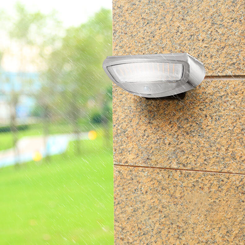 Solar Steel Body Sensor LED Outdoor Wall Sconce Lamp