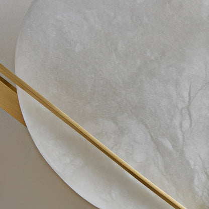 Modern Minimalist Round Copper Marble LED Wall Sconce Lamp