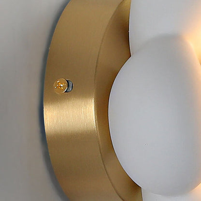 Macaron Ceramic Sunflower Glass 1-Light Wall Sconce Lamp