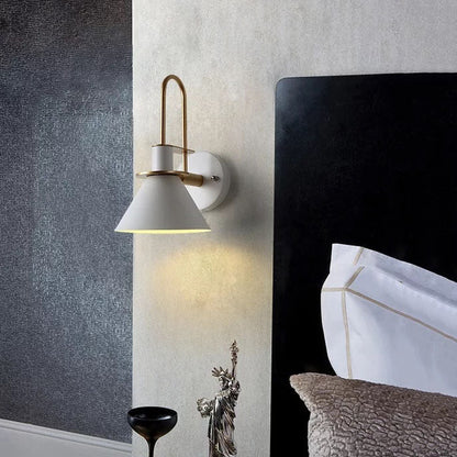 Scandinavian Macaron Horn Iron 1-Light Wall Sconce Lamp