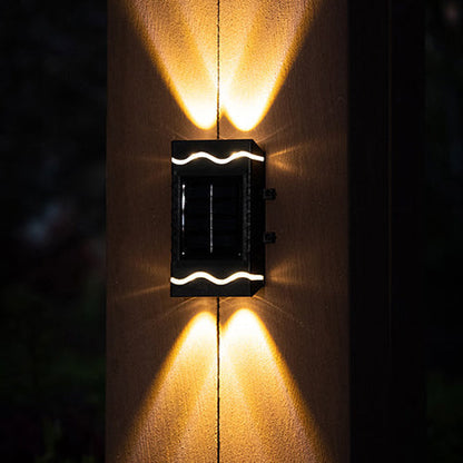 Farmhouse Solar ABS PS Cuboid LED Wall Sconce Lamp