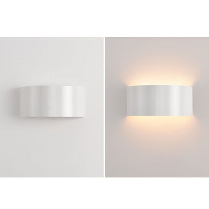 Solid Color Iron Half-circle LED Wall Sconce Lamp