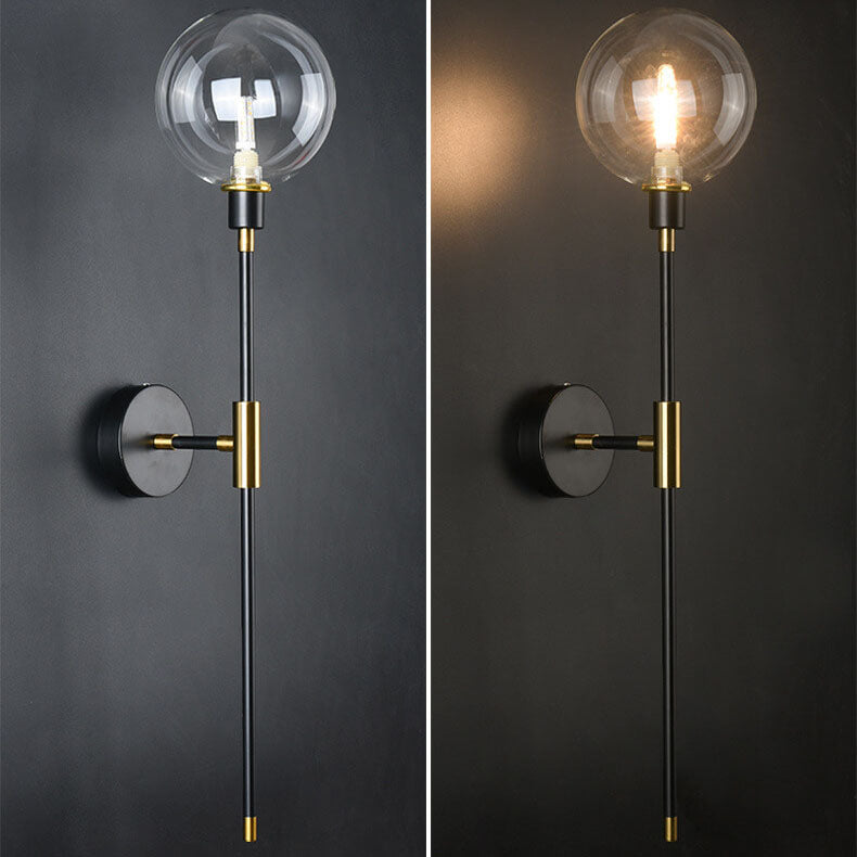 Light Magic Bean Glass Long Arm 1-Light Wall Sconce Lamp
