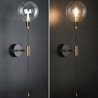 Light Magic Bean Glass Long Arm 1-Light Wall Sconce Lamp