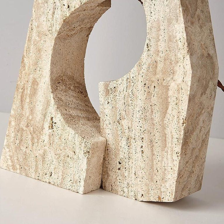 Contemporary Creative Dome Stone Fabric 1-Light Table Lamp