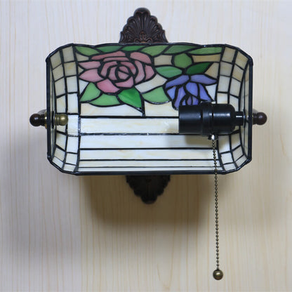 Tiffany Stained Glass 1-Light Zipper Wall Sconce Lamp