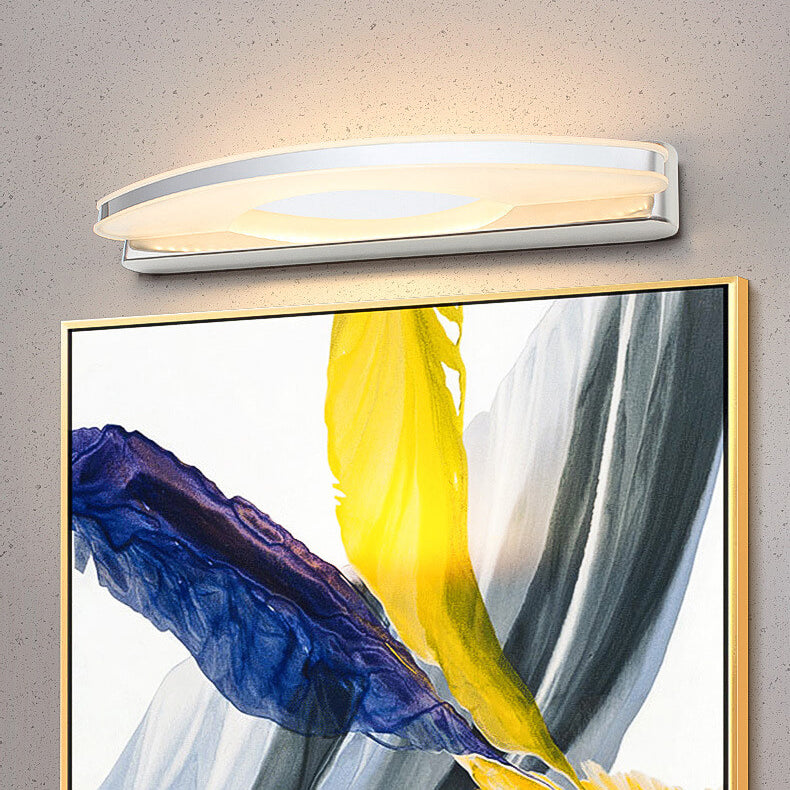 Acrylic Curved LED Mirror Front Light Wall Sconce Lamp