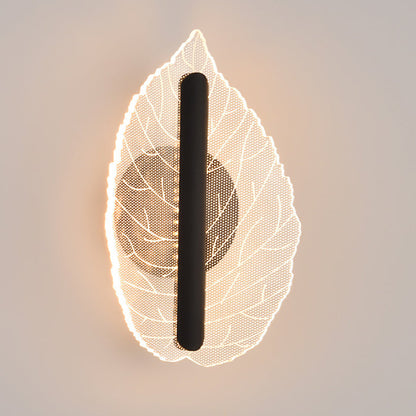 Deco Iron Acrylic Leave Teardrop Shape LED Wall Sconce Lamp