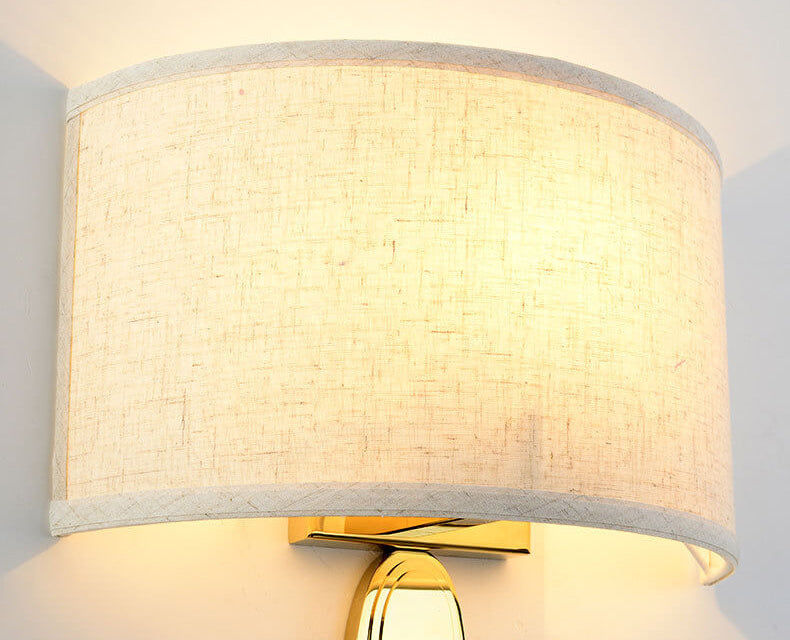 Fabric Mirror Stainless Steel 1-Light Wall Sconce Lamp