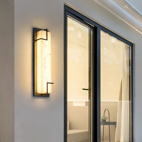 Rectangular Stainless Steel Resin LED Wall Sconce Lamp