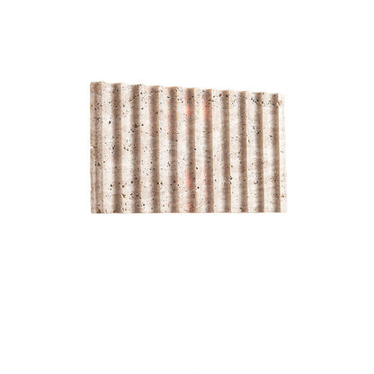 Grille Beige Travertine Rectangle 1-Light Wall Sconce Lamp