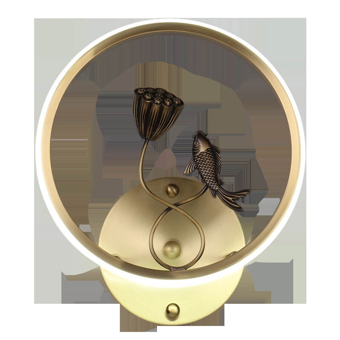 Chinese Lotus Pond Landscape Design LED Wall Sconce Lamp