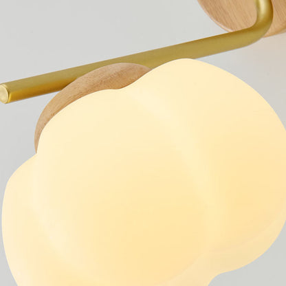 Japanese Wood Cotton PE Shade 1-Light Wall Sconce Lamp