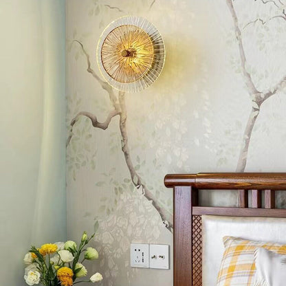 Light Glass Lotus Leaf Shape Iron LED Wall Sconce Lamp