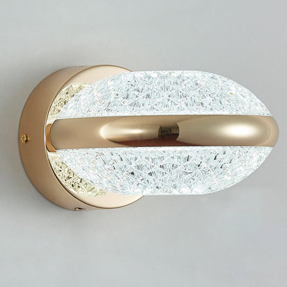 Luxury Iron PMMA Elliptical Round LED Wall Sconce Lamp