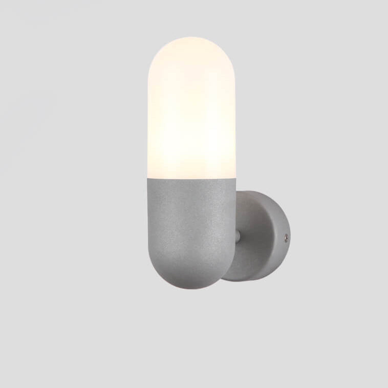 Round Column Aluminum Acrylic 1-Light Wall Sconce Lamp