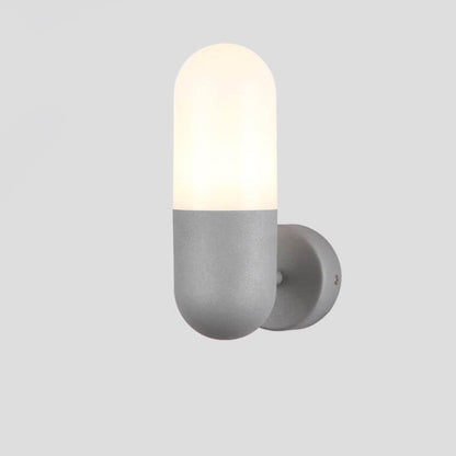 Round Column Aluminum Acrylic 1-Light Wall Sconce Lamp