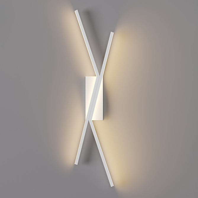 Iron Aluminum Silica Cubic Line LED Wall Sconce Lamp