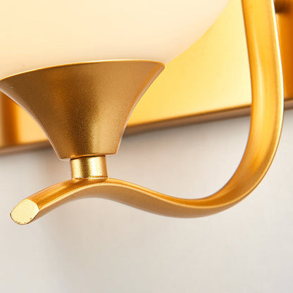 Simplicity Iron Glass Ball 1/2 Light Wall Sconce Lamp