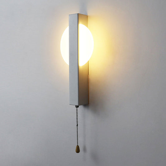 Wrought Iron Acrylic Pull Wire Switch LED Wall Sconce Lamp
