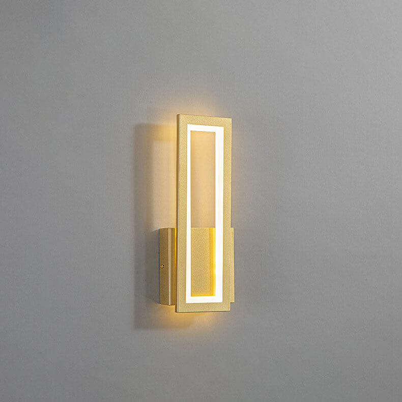 Solid Color Rectangular Acrylic LED Wall Sconce Lamp