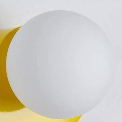 Modern Minimalist Glass Globe 1-Light Wall Sconce