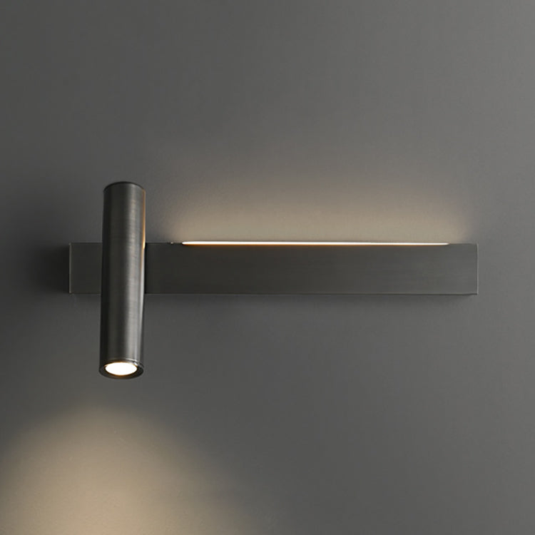 Luxury Rectangle Cylinder Full Copper LED Wall Sconce Lamp