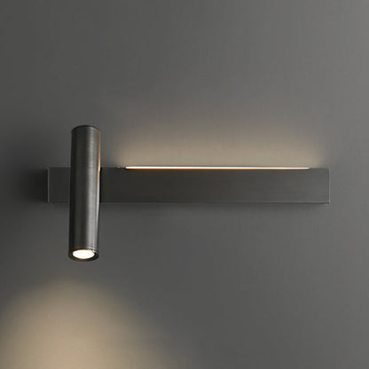 Luxury Rectangle Cylinder Full Copper LED Wall Sconce Lamp
