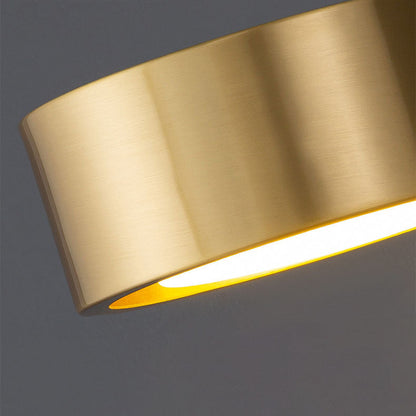 Round Rectangle Full Copper Acrylic LED Wall Sconce Lamp