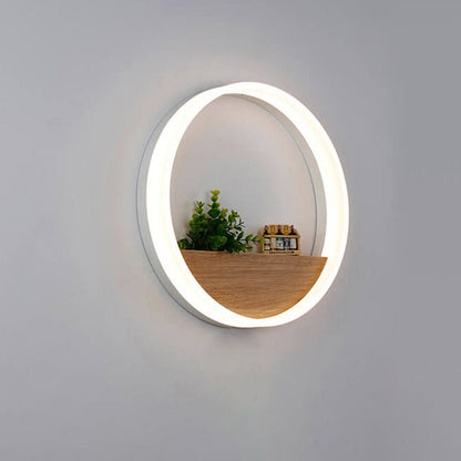 Solid Acrylic Storage Decoration Round LED Wall Sconce Lamp