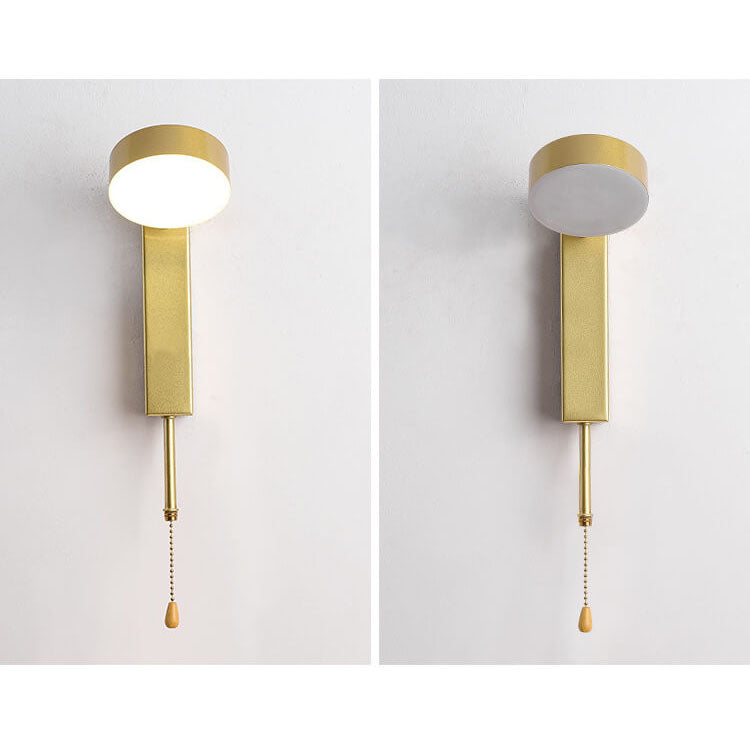 Minimalist Round Rectangular Base USB LED Wall Sconce Lamp